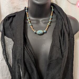Beaded Statement Necklace 18" approx